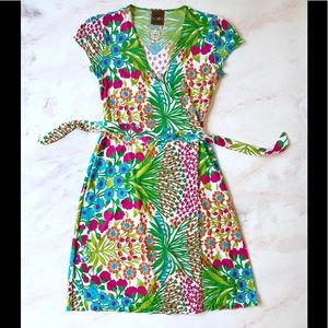 ❤️SOLD❤️Silky Floral Wraparound Dress, Small
